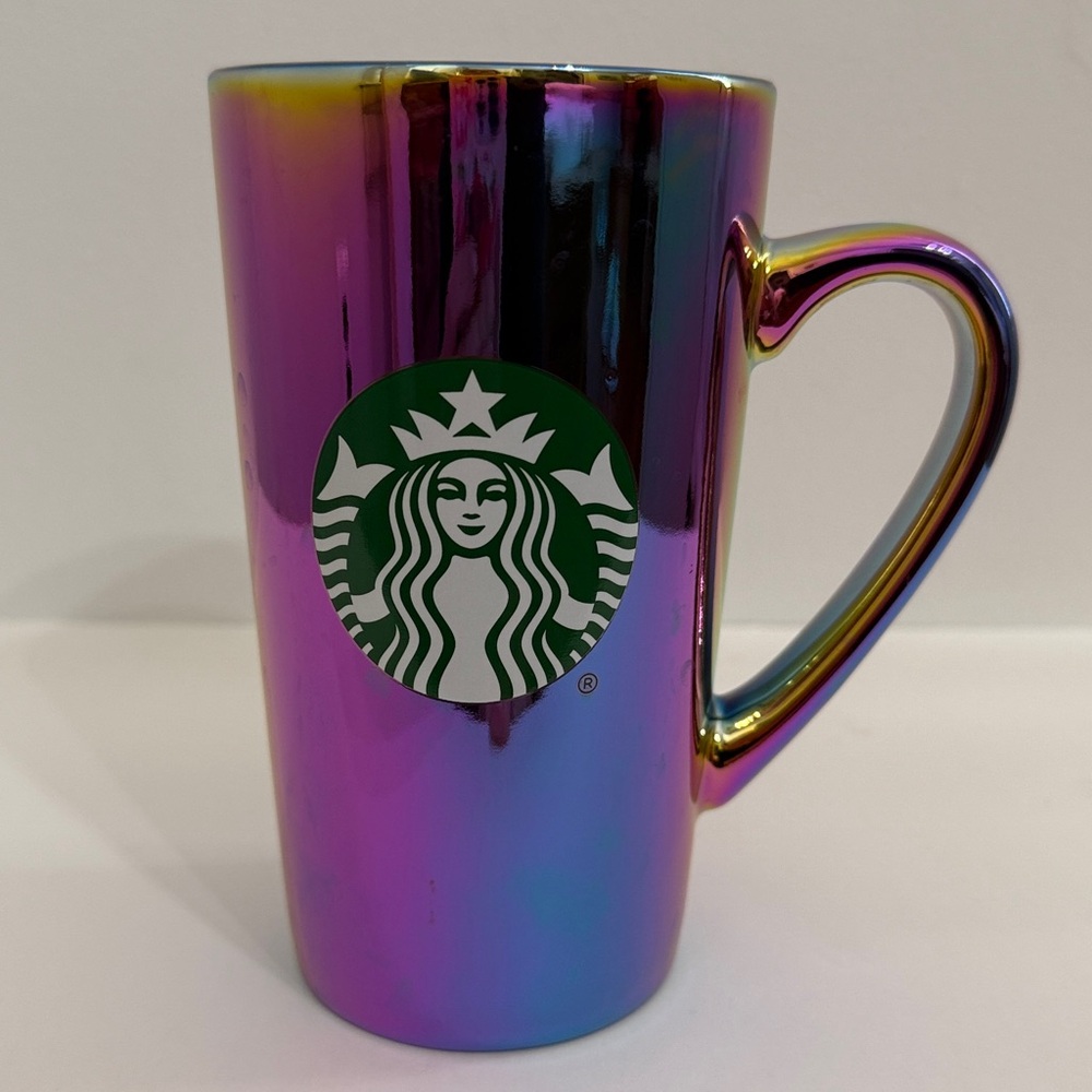 STARBUCKS Limited Edition 2022 Collection Iridescent Holographic Mug Rainbow